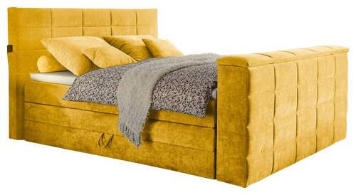 BOXSPRING-ÁGY 180/200 cm  sárga  - sárga, Konventionell, textil (180/200cm) - Carryhome
