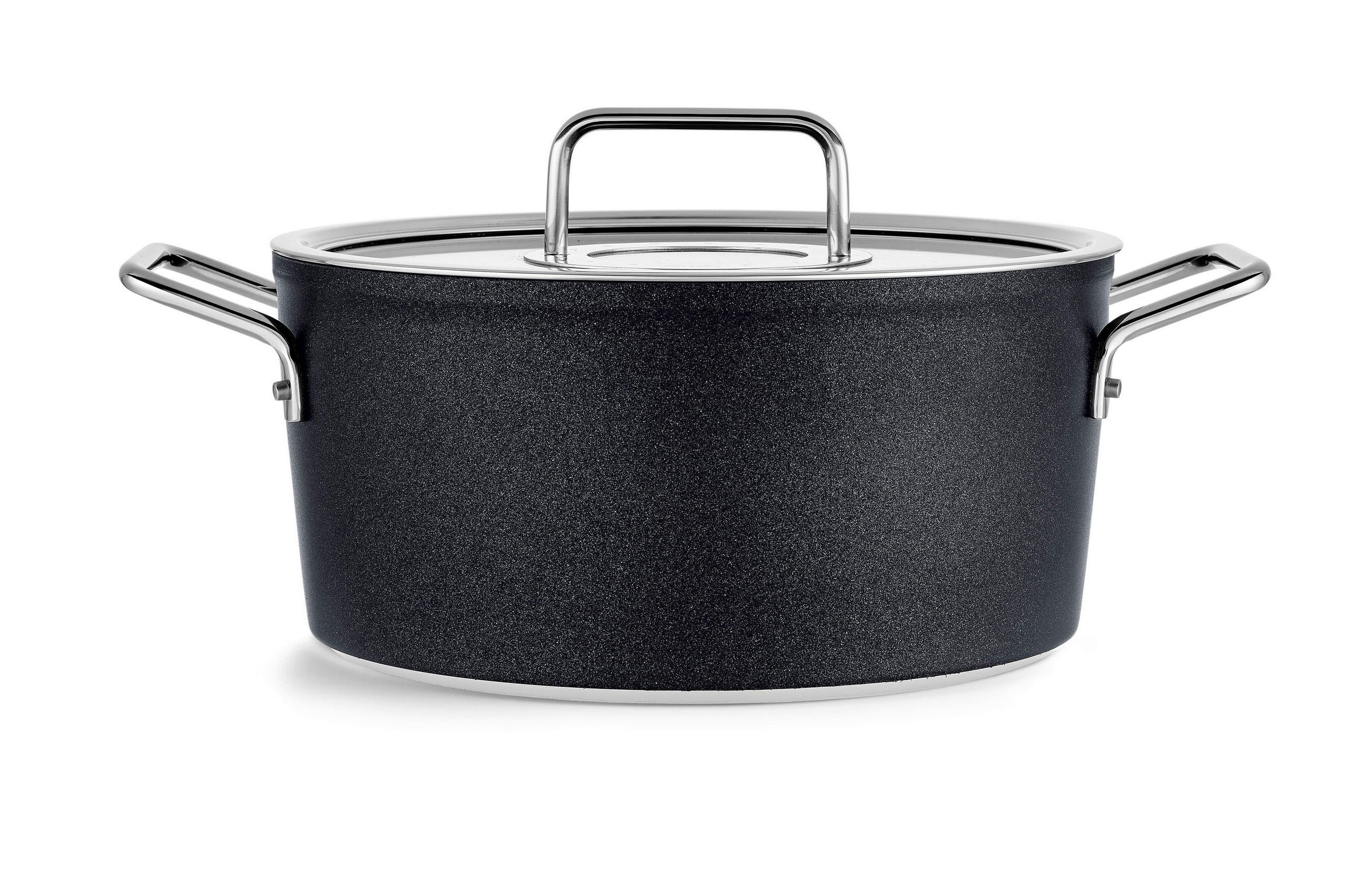 KOCHTOPF ADAMANT 4,9 L  - Schwarz, Basics, Glas/Metall (24cm) - Fissler