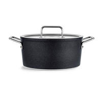 LONAC ZA KUHANJE  4,9 l  ADAMANT  - crna, Basics, staklo/metal (24cm) - Fissler