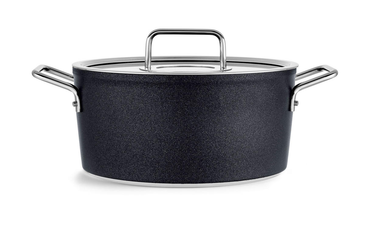 LONAC ZA KUHANJE  4,9 l  ADAMANT  - crna, Basics, staklo/metal (24cm) - Fissler
