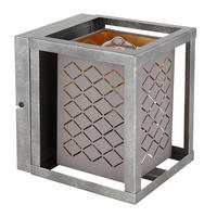 WANDLEUCHTE 17/17/20 cm   - Silberfarben/Goldfarben, Design, Textil/Metall (17/17/20cm) - Globo