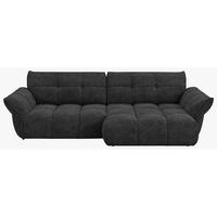 ECKSOFA  in Chenille Schwarz  312/177 cm  - Schwarz, Design, Kunststoff/Textil (312/177cm) - Welnova