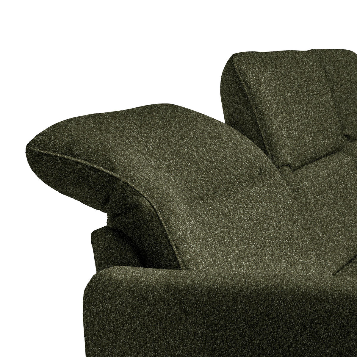 CloseUp von Livetastic ECKSOFA Olivgrün Chenille.