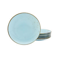 SPEISETELLERSET Pastellblau 27 cm  - Pastellblau, Trend, Keramik (27cm) - Creatable