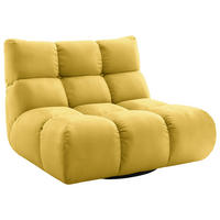 SESSEL Feincord Goldfarben  - Goldfarben/Schwarz, Design, Kunststoff/Textil (112/85/108cm) - Pure Home Lifestyle