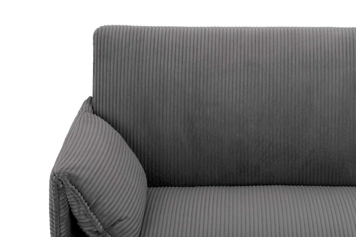SCHLAFSOFA Cord Grau  - Naturfarben/Grau, Design, Holz/Textil (193/81/92cm) - Livetastic