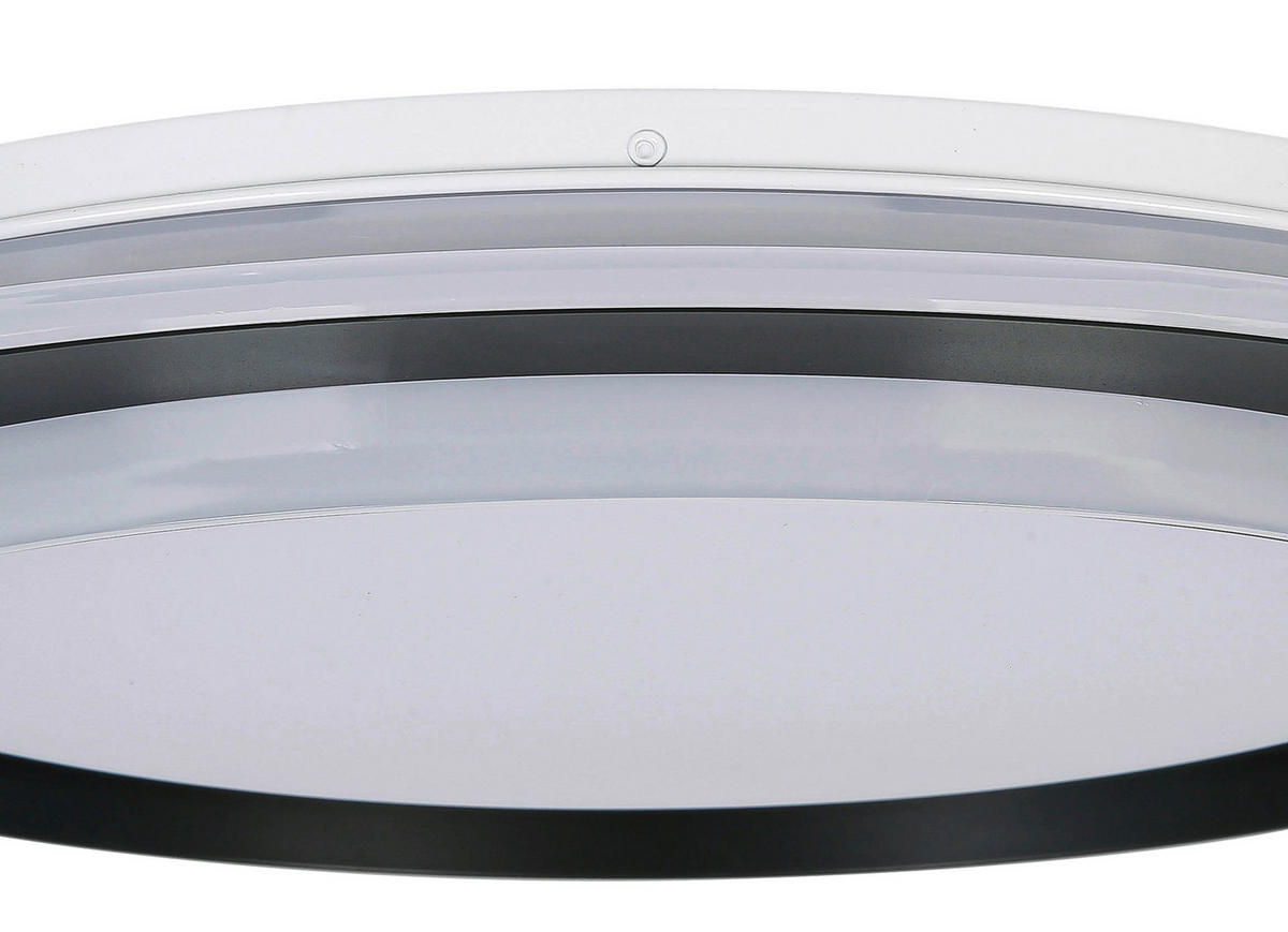 LED PLAFONJERA  - bela/crna, Trendi, metal/plastika (49/6cm) - Novel