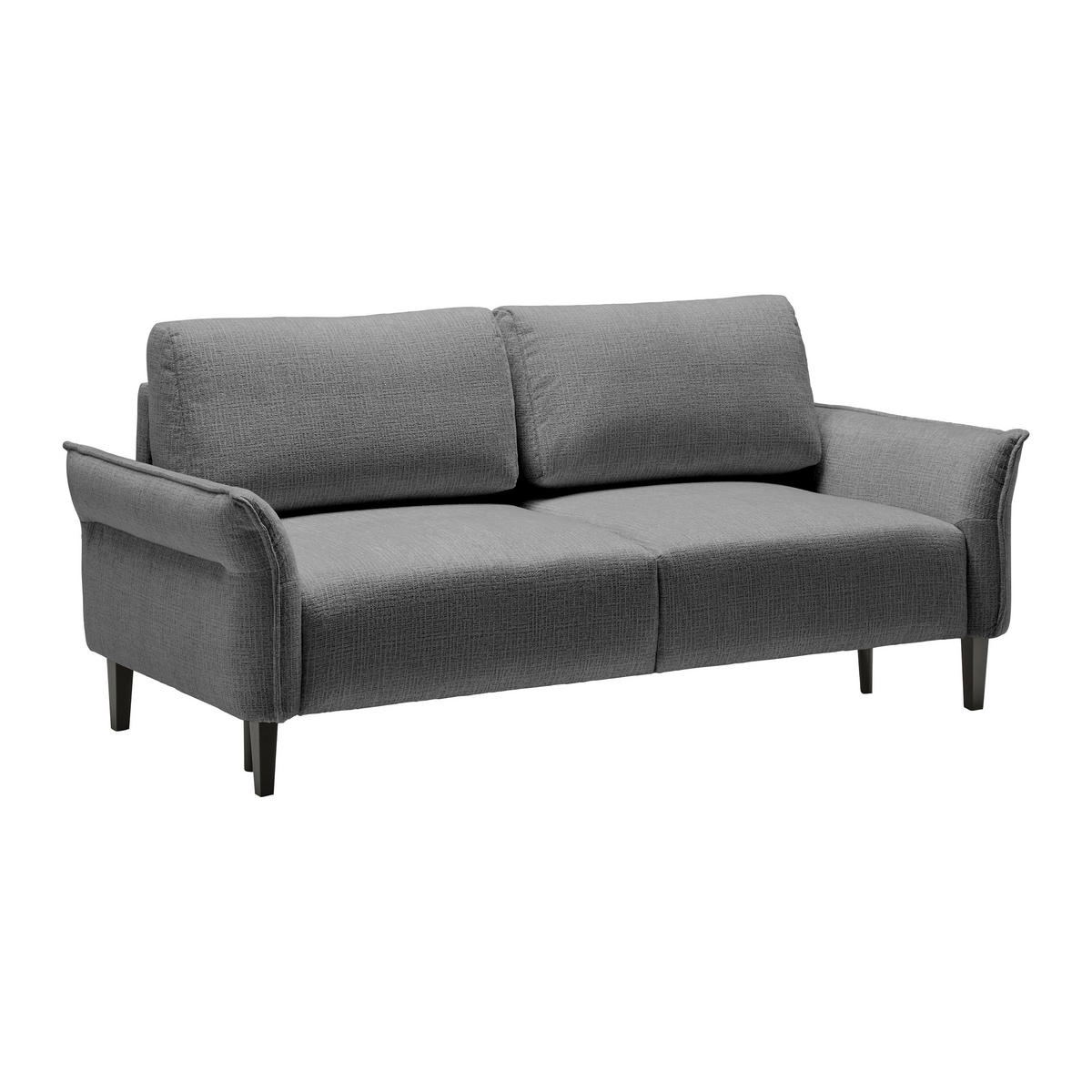 3-SITS SOFFA i vävt tyg antracit  - svart/antracit, Modern, trä/textil (183/85/92cm) - MID.YOU