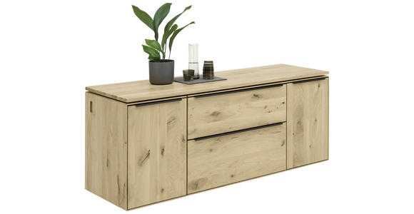 SIDEBOARD Eichefarben  182/76/60/228 cm  - Eichefarben/Anthrazit, Natur, Holz/Metall (182/76/60/228cm) - Valnatura