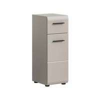 MIDISCHRANK 30/80/30 cm  - Kaschmir/Schwarz, Trend, Holzwerkstoff/Kunststoff (30/80/30cm) - MID.YOU
