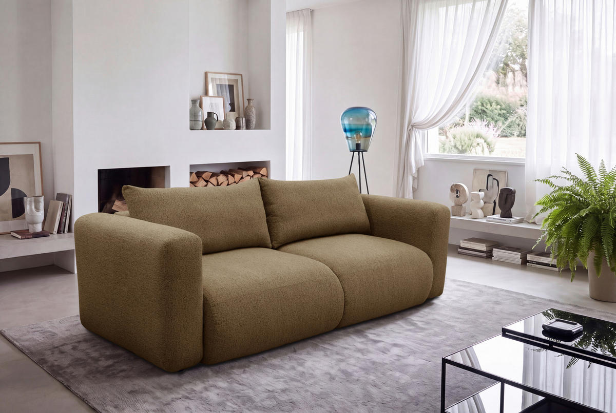 SCHLAFSOFA Flachgewebe Dunkelorange  inkl.  - Dunkelorange/Schwarz, MODERN, Kunststoff/Textil (248/94/109cm) - Carryhome