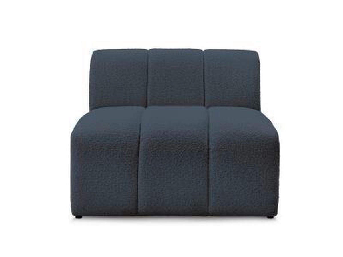 SOFAELEMENT ANNECY Bouclé Dunkelblau  - Schwarz/Dunkelblau, MODERN, Kunststoff/Textil (91/72/91cm)