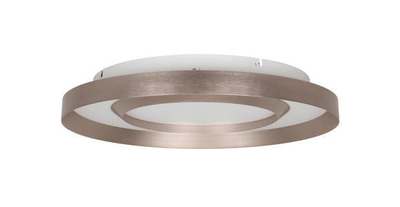 LED-DECKENLEUCHTE 50/8 cm   - Champagner/Goldfarben, Design, Kunststoff/Metall (50/8cm) - Novel
