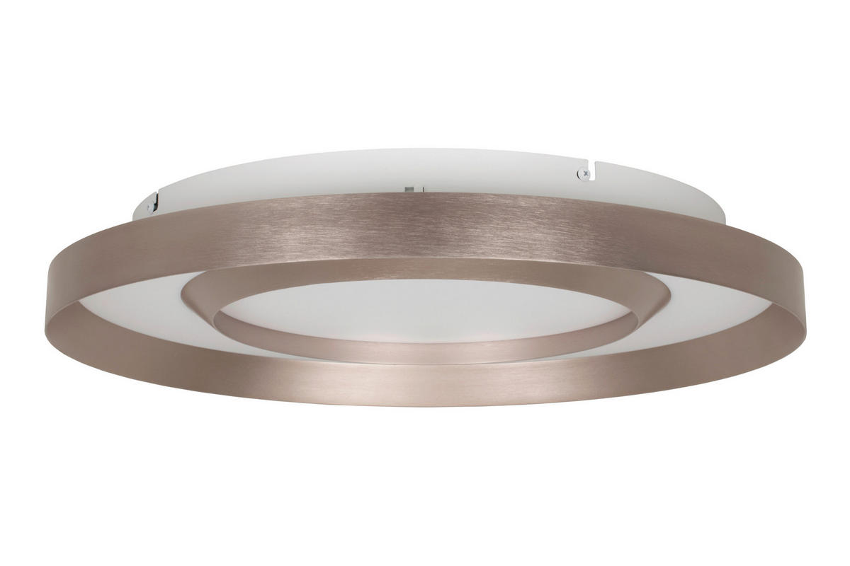 LED-DECKENLEUCHTE 50/8 cm   - Champagner/Goldfarben, Design, Kunststoff/Metall (50/8cm) - Novel