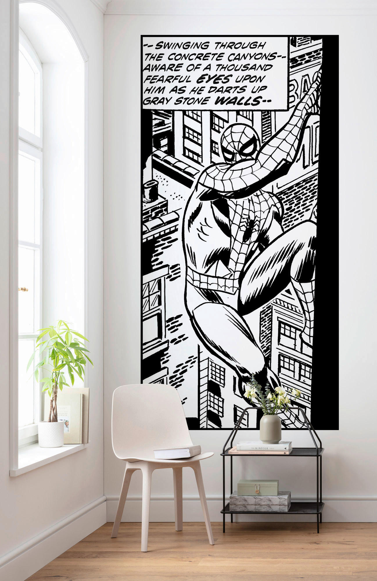 FOTOTAPET 100/200 cm  - vit/svart, Trend, textil (100/200cm)