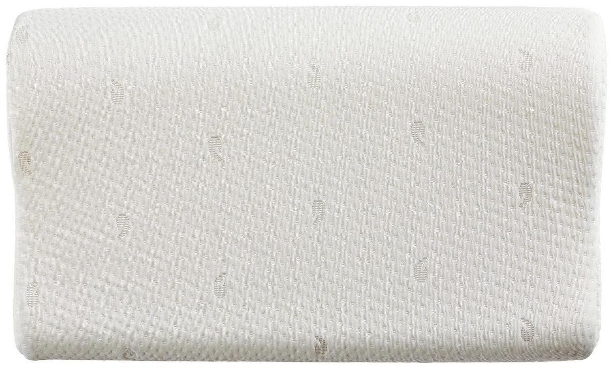ANATOMSKI VZGLAVNIK LIBERIO  - bela, Basics, tekstil (50/30/10-7cm) - Boxxx