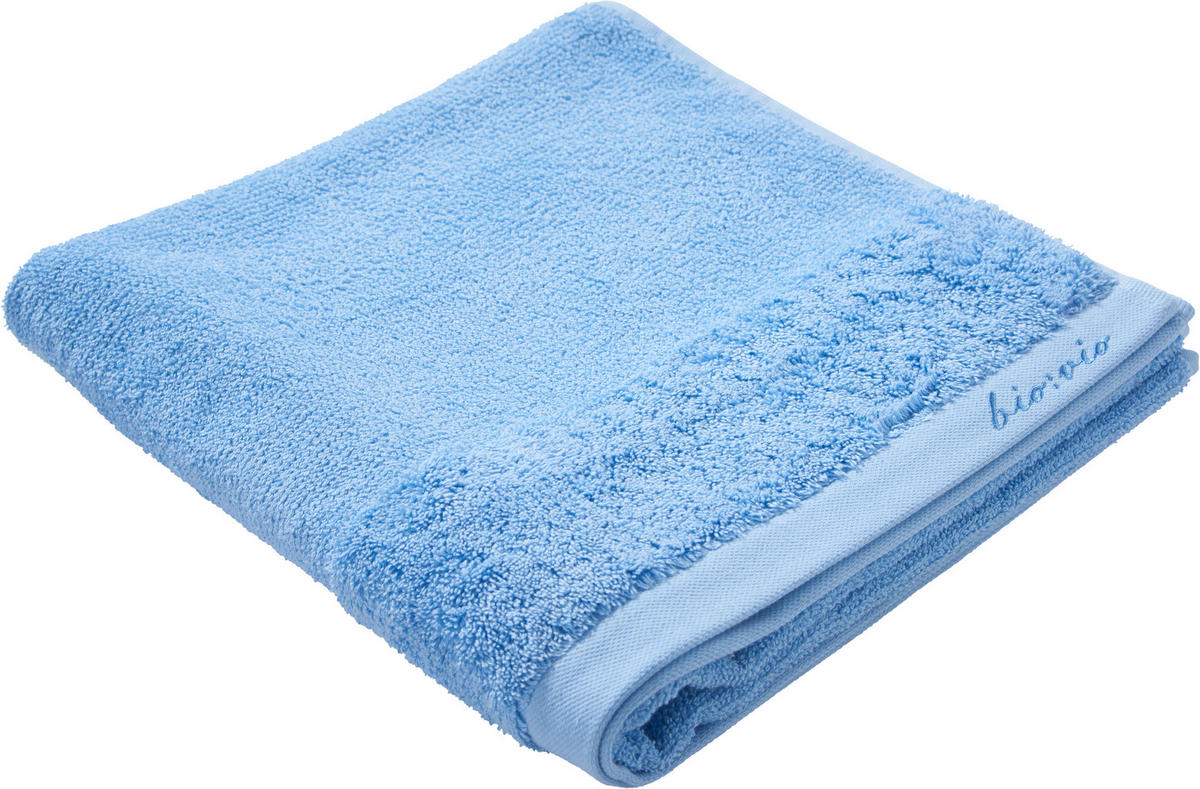 DUSCHTUCH 70/140 cm BONITA  - Blau, Natur, Textil (70/140cm) - Bio:Vio