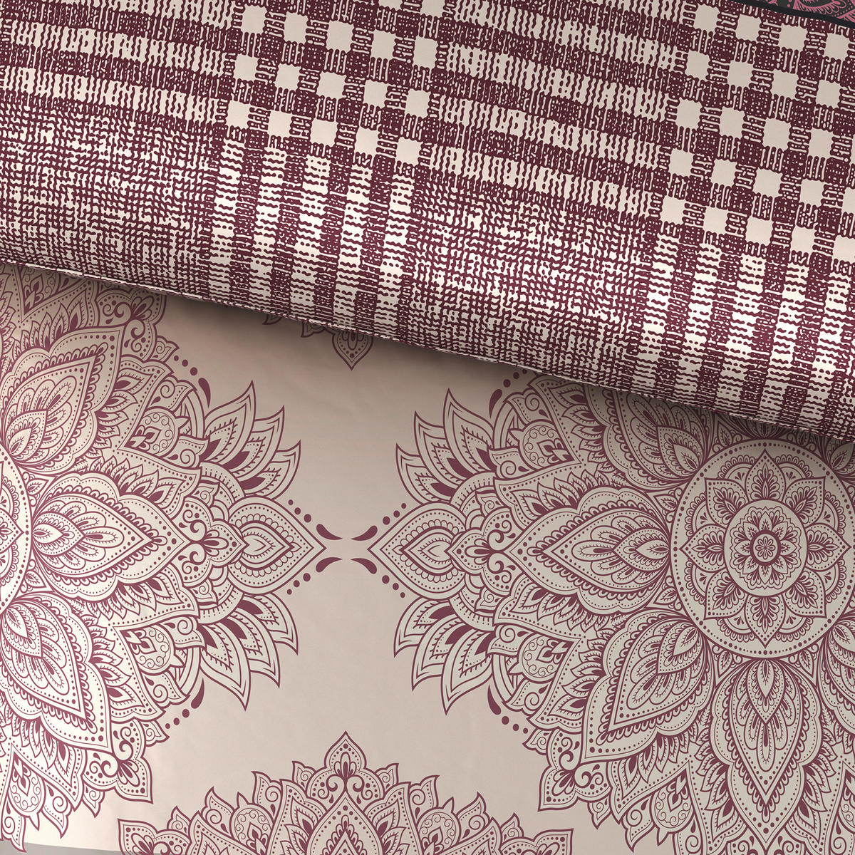 POSTELJINA PAOLA 140/200 cm saten bordo  - bordo, Konvencionalno, tekstil (140/200cm) - Esposa