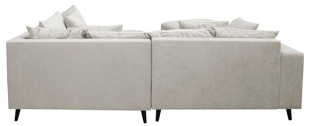 KUTNA GARNITURA tekstil  svijetlo siva   - svijetlo siva/crna, Design, tekstil/drvo (247/174cm) - MID.YOU