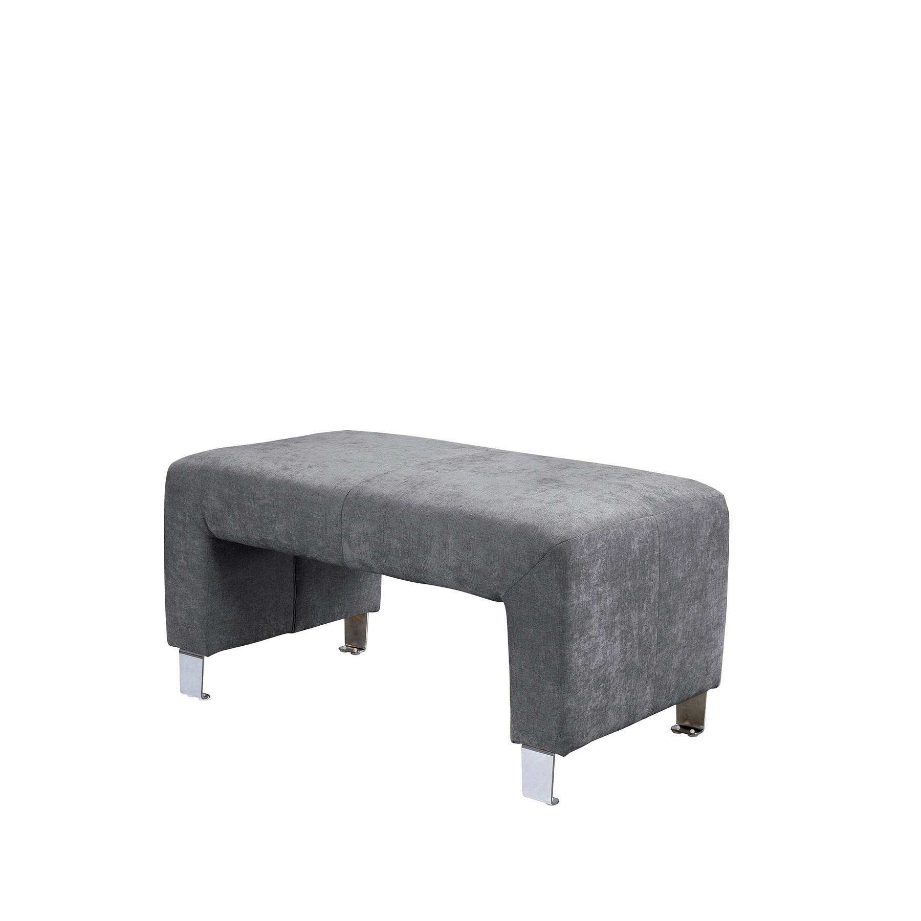 KLUPA  antracit   - srebrna/antracit, Moderno, drvo/tekstil (101/50/53cm) - Livetastic