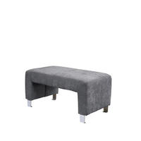 KLUPA  antracit   - srebrna/antracit, Moderno, drvo/tekstil (101/50/53cm) - Livetastic