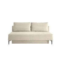 SCHLAFSOFA in Cord Beige  - Beige/Schwarz, Modern, Textil/Metall (198/90/100cm) - Livetastic