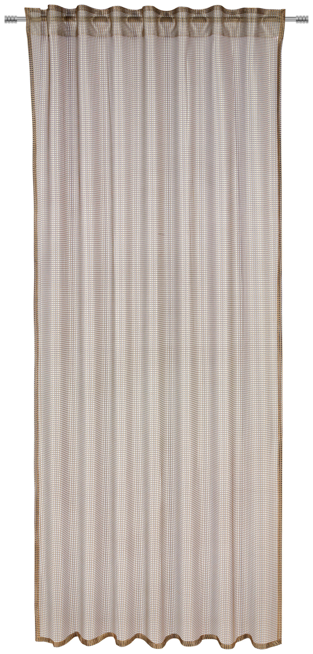 FERTIGVORHANG  transparent  140/245 cm   - Goldfarben/Petrol, Design, Textil (140/245cm) - Dieter Knoll