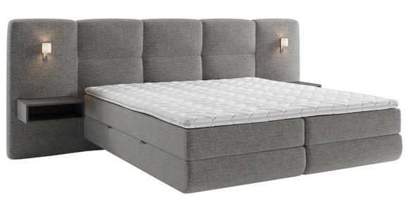 BOXSPRINGBETT 180/200 cm in Anthrazit - Anthrazit/Schwarz, Basics, Holz/Holzwerkstoff (180/200cm) - Esposa