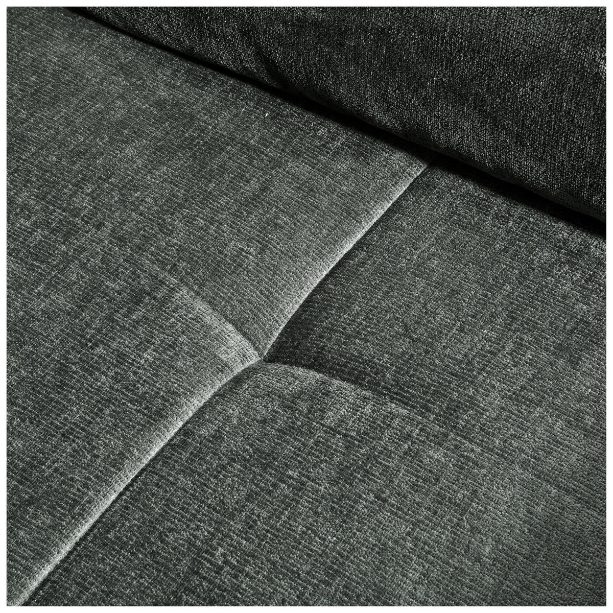 BOXSPRINGSOFA  mit Stoffauswahl, Liegefunktion, Schlafen auf Sitzhöhe, Rücken echt Chenille Dunkelgrün  - Dunkelgrün/Schwarz, MODERN, Kunststoff/Textil (235/95/108cm) - Hom`in