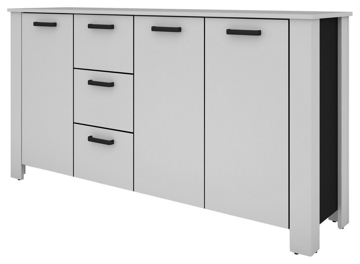 SIDEBOARD  in 160/84/40 cm  - Schwarz/Weiß, Design, Holzwerkstoff (160/84/40cm) - MID.YOU