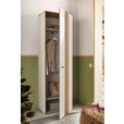 GARDEROBENSCHRANK  in 60/197/38 cm  - Kaschmir/Eichefarben, Basics, Holzwerkstoff/Kunststoff (60/197/38cm) - Xora