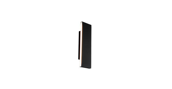 LED-WANDLEUCHTE 28/4,5/8 cm  - Schwarz, Design, Kunststoff/Metall (28/4,5/8cm) - Novel