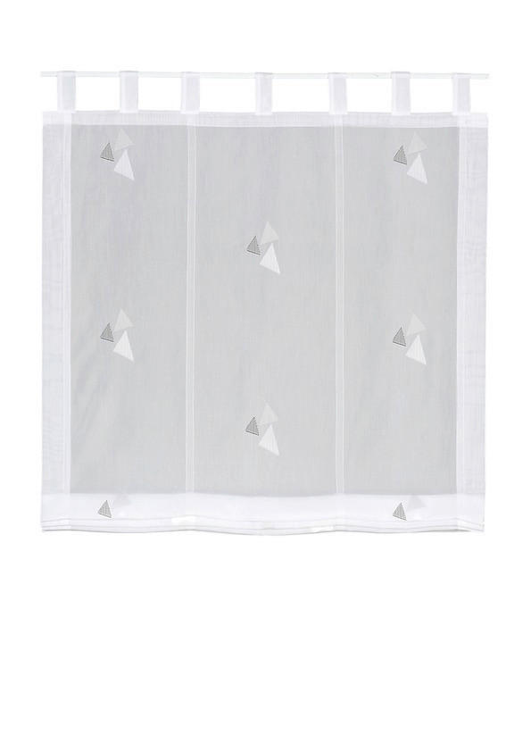 BÄNDCHENROLLO  halbtransparent  140/170 cm    - Weiß/Grau, KONVENTIONELL, Textil (140/170cm)