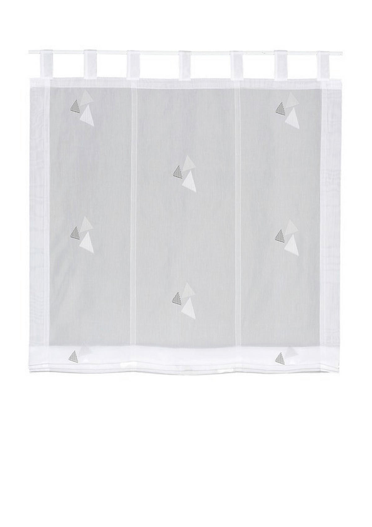 BÄNDCHENROLLO  halbtransparent  100/170 cm    - Weiß/Grau, KONVENTIONELL, Textil (100/170cm)