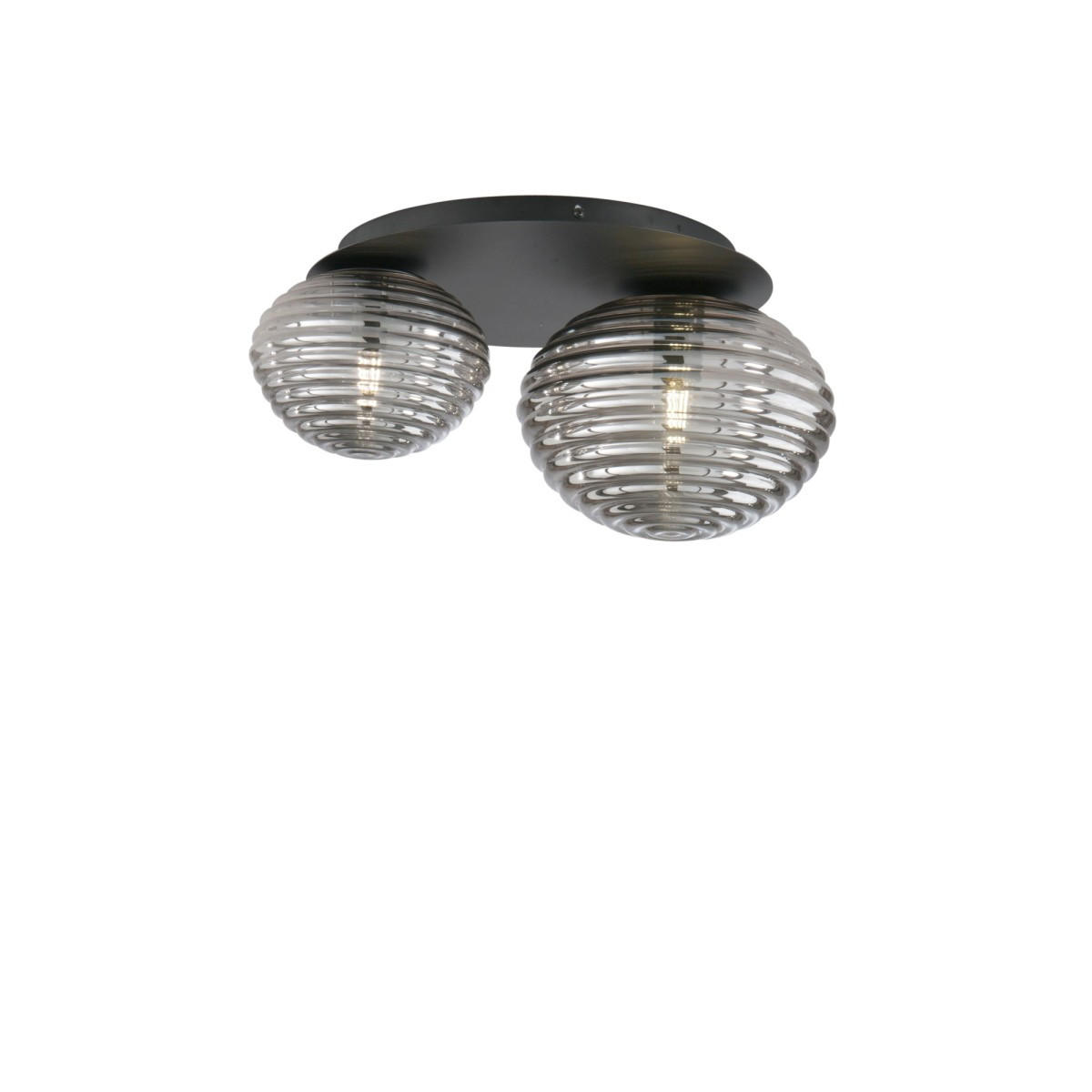 DECKENLEUCHTE Luce Ambiente e Design 21,5/45/35 cm   - Schwarz, Trend, Glas/Metall (21,5/45/35cm)