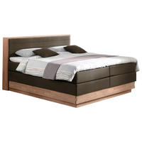 BOXSPRINGBETT 160/200 cm  in Braun, Eichefarben  - Eichefarben/Schwarz, MODERN, Holz/Kunststoff (160/200cm) - MID.YOU
