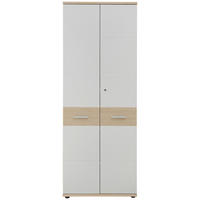 IRATTARTÓ SZEKRÉNY - kasmírszínű/tölgyfa színű, Konventionell, faalapú anyag (75/200/38cm) - Stylife