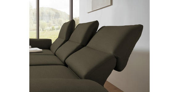 ECKSOFA  in Flachgewebe Dunkelgrün  175-224/255-365 cm  - Dunkelgrün/Schwarz, Design, Textil/Metall (175-224/255-365cm) - Dieter Knoll