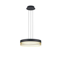 LED-HÄNGELEUCHTE 45/150 cm   - Goldfarben/Schwarz, Design, Metall (45/150cm) - Hell