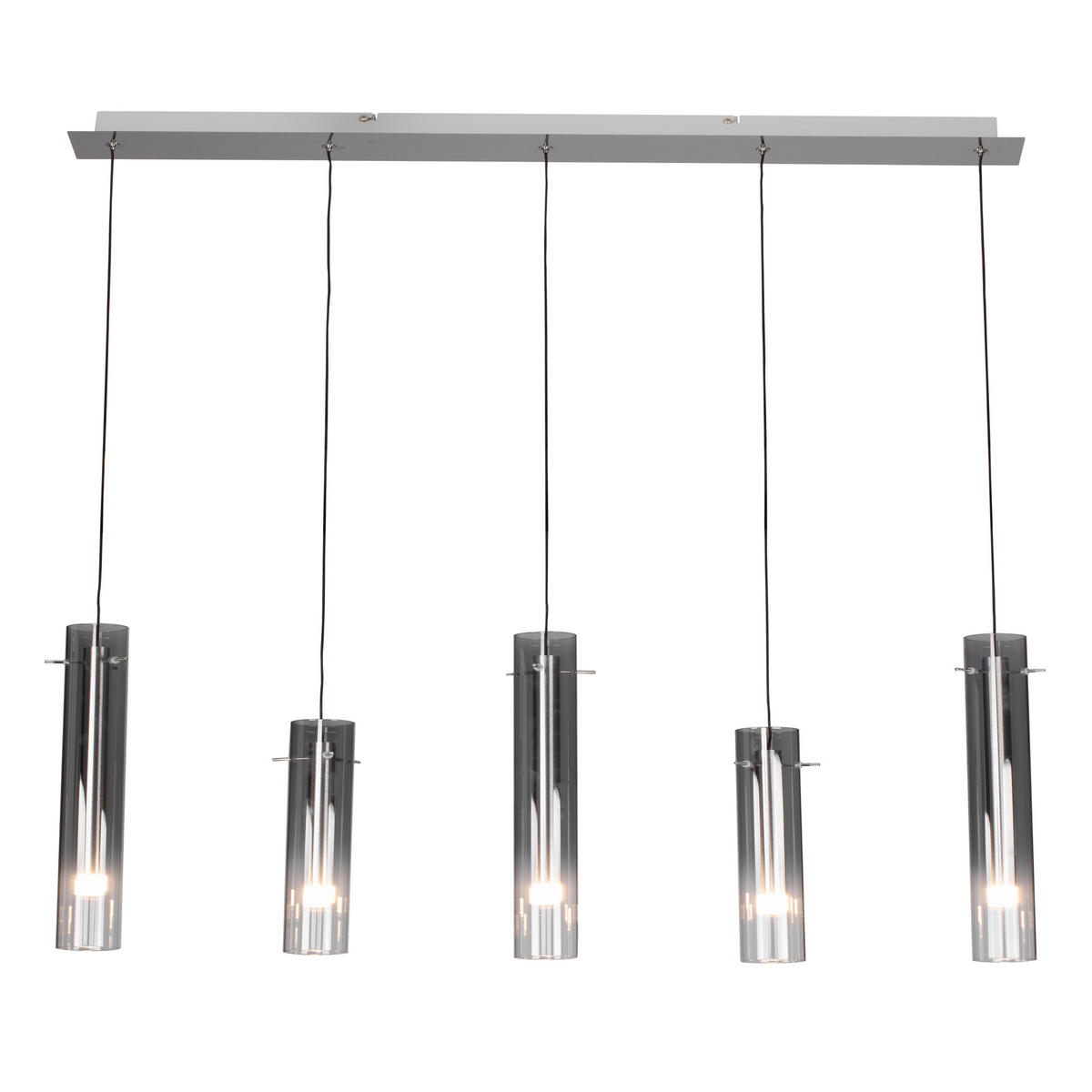 LED-HÄNGELEUCHTE 92/8,5/150 cm   - Schwarz, Design, Glas/Metall (92/8,5/150cm)