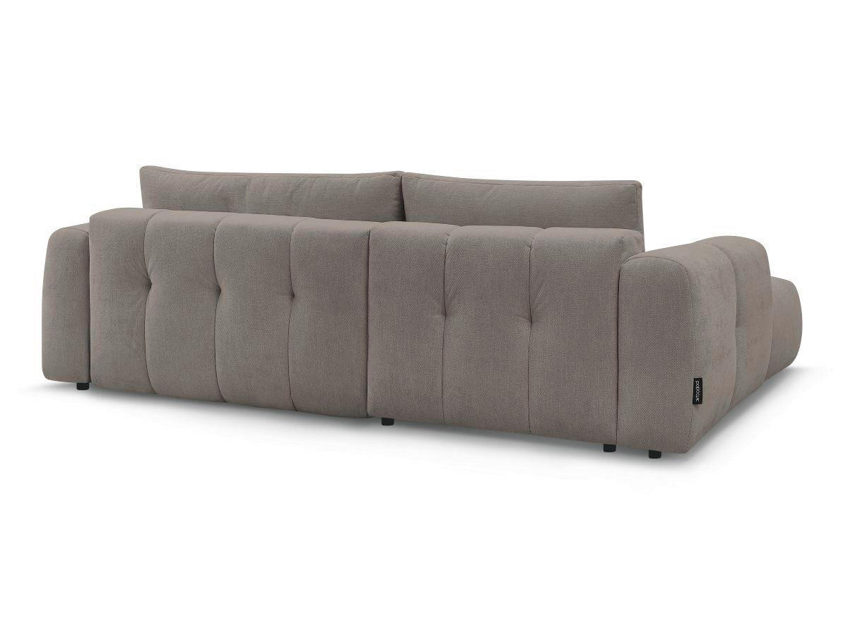ECKSCHLAFSOFA FUJI Leinenoptik Taupe  inkl.  - Taupe/Schwarz, MODERN, Kunststoff/Textil (160/292cm)