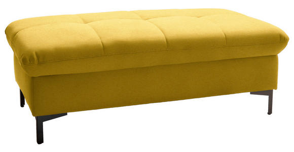 HOCKER in Textil Currygelb - Currygelb/Schwarz, Design, Textil (124/46/68cm) - Xora
