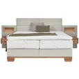 BOXSPRINGBETT 200/200 cm  in Naturfarben, Eichefarben  - Eichefarben/Naturfarben, Natur, Holz/Textil (200/200cm) - Valnatura