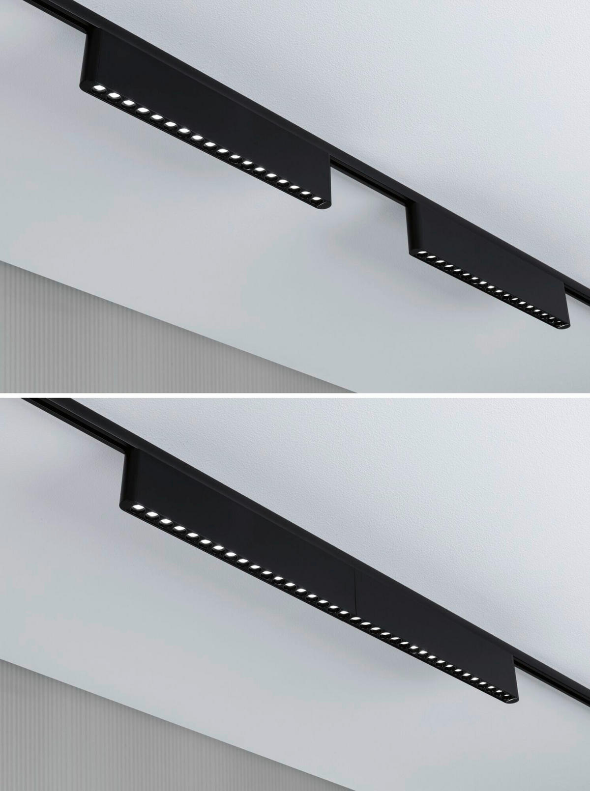 SCHIENENSYSTEM-STRAHLER Urail Zelos 37,2/7,4/2,3 cm  - Schwarz, Basics, Metall (37,2/7,4/2,3cm) - Paulmann