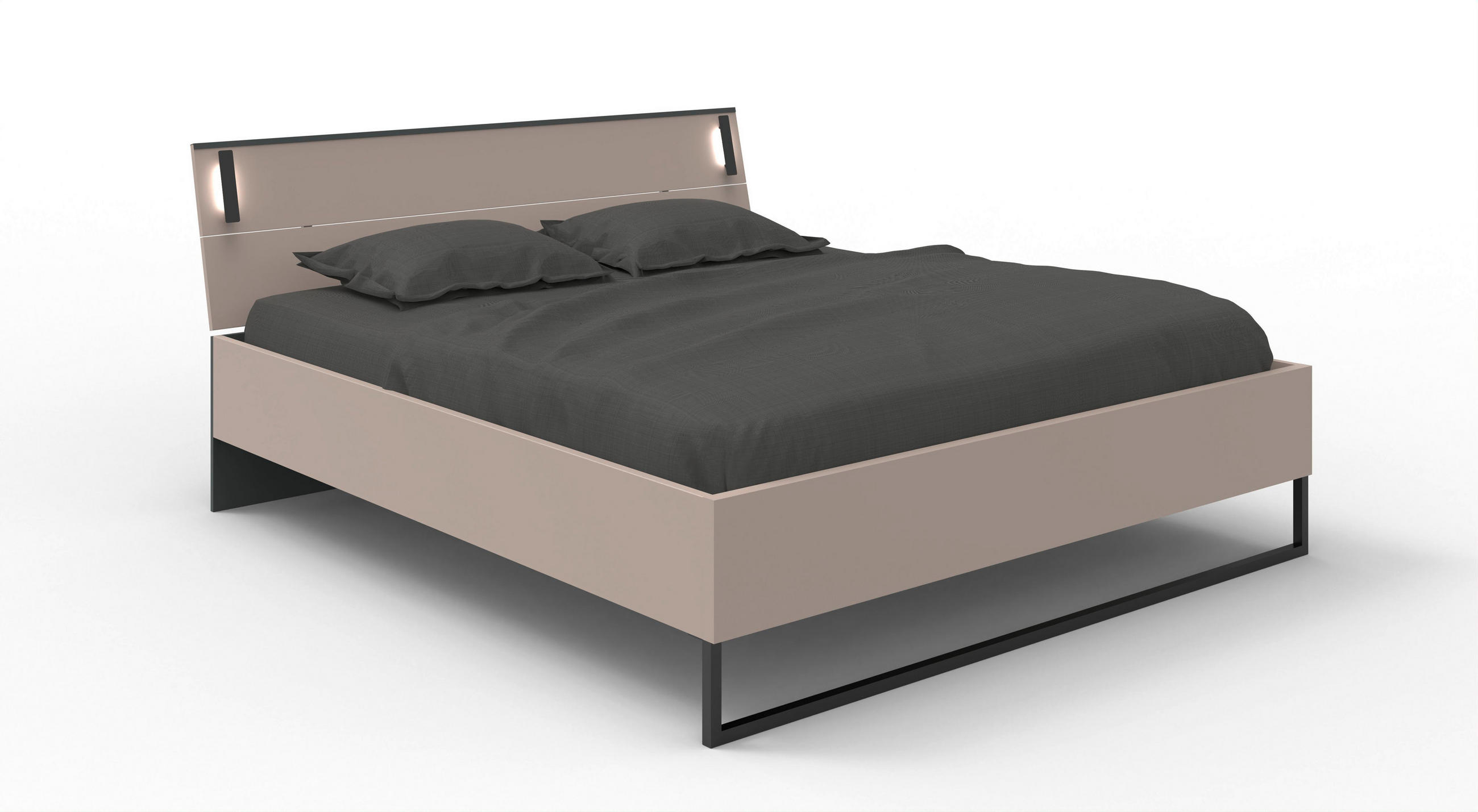 ÁGY 180/200 cm  bézs, szahara, szürkésbézs  - bézs/szahara, Design, faalapú anyag/fém (180/200cm) - Carryhome