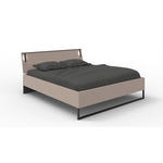 BETT 180/200 cm  in Beige, Sahara, Greige  - Greige/Beige, Design, Holzwerkstoff/Metall (180/200cm) - Carryhome