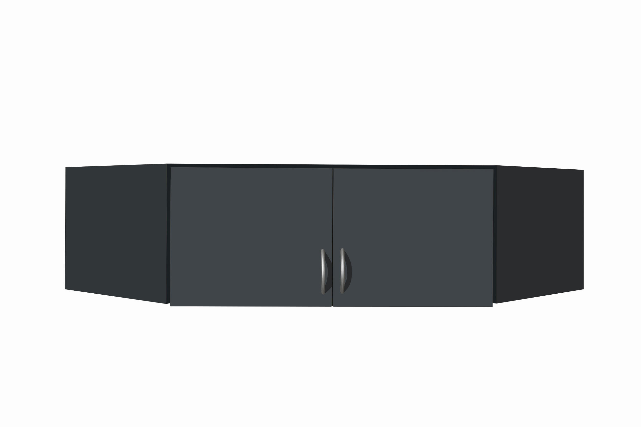 AUFSATZSCHRANK 117/39/52,2 cm  - Silberfarben/Grau, Design, Holzwerkstoff/Kunststoff (117/39/52,2cm) - Boxxx