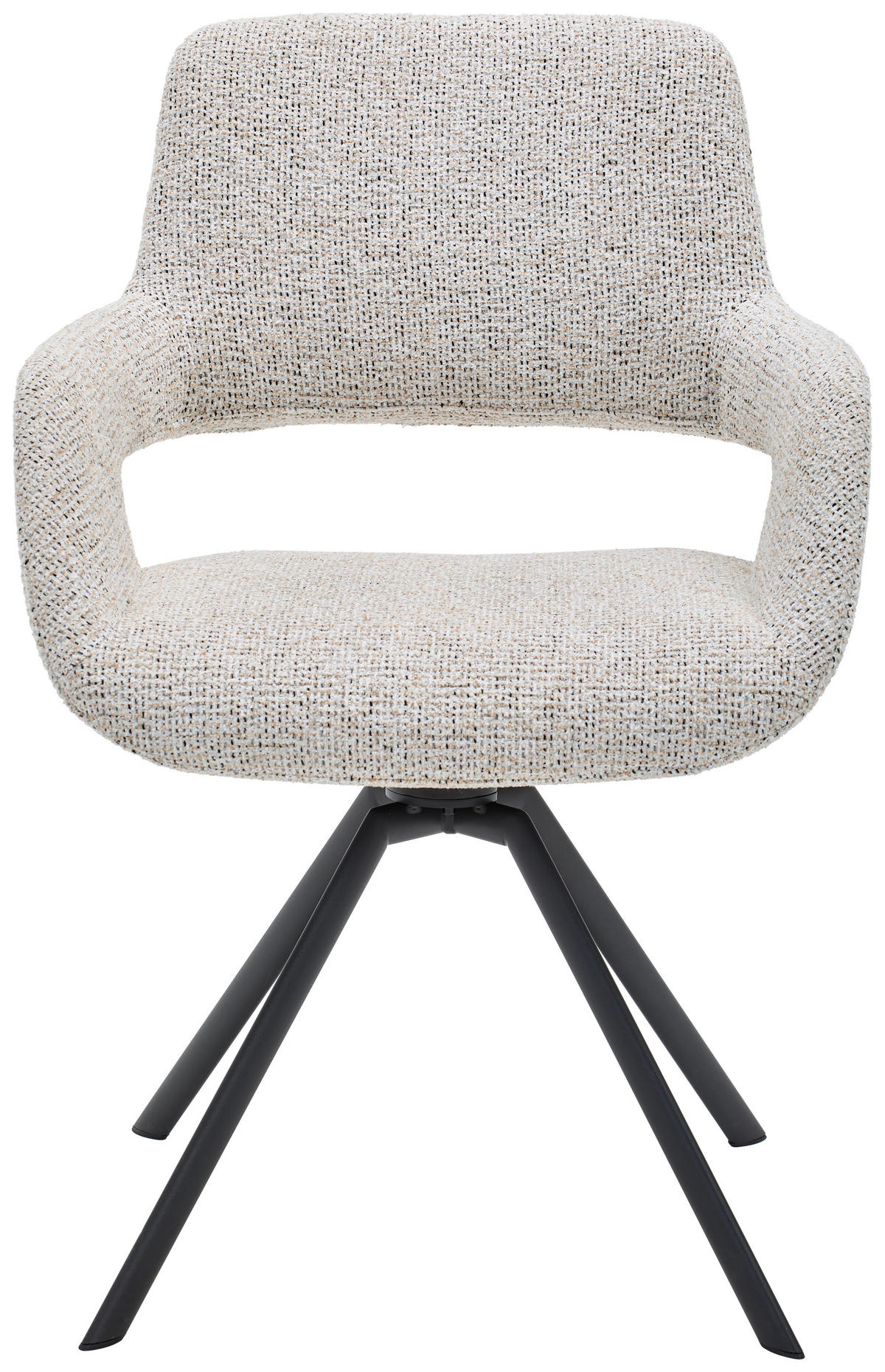 ARMLEHNSTUHL  in Stahl Struktur  - Sandfarben/Anthrazit, Design, Textil/Metall (59/86/63cm) - Venjakob