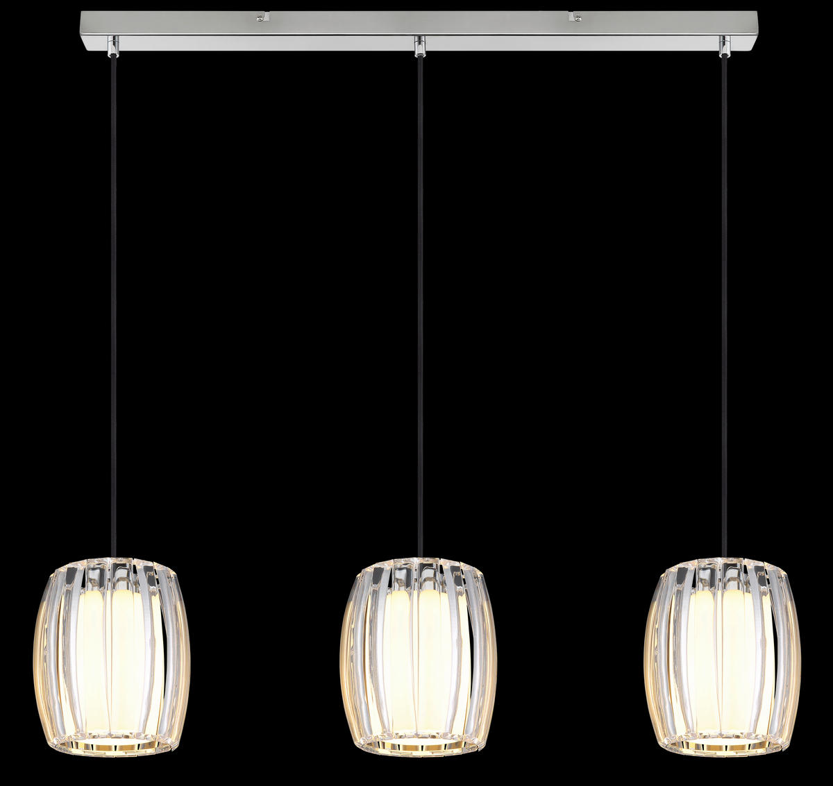 HÄNGELEUCHTE 86/18/120 cm  - Klar/Opal, Design, Glas/Kunststoff (86/18/120cm) - Globo