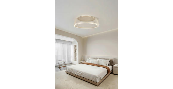 LED-DECKENLEUCHTE 60,5/23,5 cm   - Sandfarben, Design, Kunststoff/Metall (60,5/23,5cm) - Novel